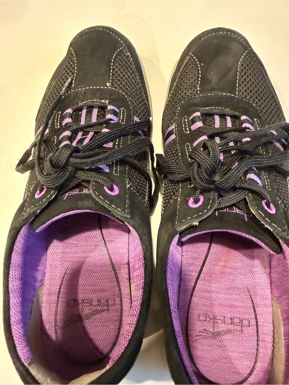 Dansko Black and Purple Women's Athletic Sneakers